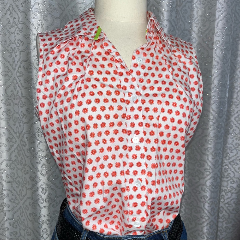 Foxcroft shaped fit sleeveless top